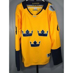 UA Adidas Hjalmrsson Team Sweden 2016 World Cup Of Hockey WCH Jersey Yellow XL